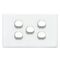 SWITCH PLATE ONLY, NO MECHS 5 GANG W/COVER, S SERIES