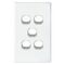 SWITCH, SLIM, VERTICAL, 5 GANG 16A, TWO WAY