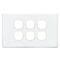 SWITCH PLATE ONLY, NO MECHS 6 GANG WITH COVER