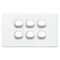 SWITCH PLATE ONLY, NO MECHS 6 GANG W/COVER, S SERIES