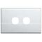 SWITCH COVER PLATE 2 GANG STAINLESS STEEL
