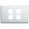 SWITCH COVER PLATE 4 GANG STAINLESS STEEL