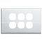 SWITCH COVER PLATE 6 GANG STAINLESS STEEL