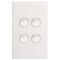 SWITCH, SLIM, VERTICAL, 4 GANG 16A, TWO WAY
