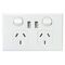 POWERPOINT, DOUBLE, 10A WITH TWIN USB, 3.5A COMBINED