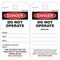 SAFETY TAG, POLY 140 x 75mm DANGER DO NOT OPERATE, [5] PK