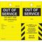 SAFETY TAG, POLY 140x75mm OUT OF SERVICE, [500] PK