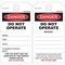 SAFETY TAG, POLY. 140 x 75mm DANGER-DO NOT OPERATE [25]