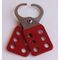 S/STEEL LOCKOUT HASP, 30mm JWS RED POLY COAT, [100] BULK BOX