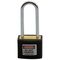 COLOUR CODED PADLOCK, BRASS 50mm SHACKLE, BLACK, HANG PK