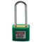 COLOUR CODED PADLOCK, BRASS 50mm SHACKLE, GREEN, HANG PK