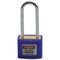 COLOUR CODED PADLOCK, BRASS 50mm SHACKLE, PURPLE, HANG PK