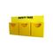 SAFETY TAG HOLDER, 3 POCKETS YELLOW