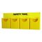 SAFETY TAG HOLDER, 4 POCKETS YELLOW