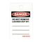 SAFETY TAG, PVC 80x50mm DANGER DO NOT REMOVE, [2] PK