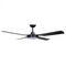 CEILING FAN, 48in DC 4 BLADE BLACK + LIGHT, RC & W/CONTROL