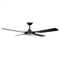 CEILING FAN, 52in DC 4 BLADE BLACK + LIGHT, RC & W/CONTROL