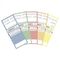 TEST TAGS, S/LAMINATING RECT RAINBOW (25 RD/GN/BL/Y) [100]
