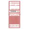 TEST TAGS, S/LAMINATING RECT RED (DEC~FEB) [100]