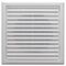 GRILLE, FIXED, WHITE, 100mm