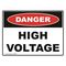 SIGN, DANGER, 300 x 225mm POLY HIGH VOLTAGE