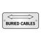 ID, RECTANGLE, SS, 'BURIED' 'CABLE' ARROW 150 x 65mm