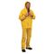 RAIN JACKET YELLOW PVC W/ HOOD 3/4 LENGTH, 2X LARGE