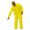 RAIN SUIT, PANTS AND JACKET XXLARGE, WITH HOOD, YELLOW