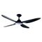 CEILING FAN, 52in DC ABS BLADE RONDO + LED LIGHT, BLACK