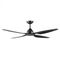 CEILING FAN, 58in DC 3/4 BLADE BLACK + RC & WALL CONTROLLER