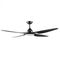 CEILING FAN, 58in DC 3/4 BLADE BLACK + LIGHT, RC & W/CONTROL