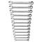 SPANNER GEAR WRENCH SET OPEN END 12 PIECE