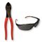 SIDE CUTTING DIAGONAL PLIERS 8in WITH BONUS SAFETY GLASSES