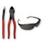 SIDE CUTTING DIAG PLIER ANGLED 8in WITH BONUS SAFETY GLASSES