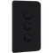 Unison Edgy Switch 6 Gang,  10AX 250V a.c., Vertical, Matte Black