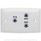 OUTLET, TRIPLE F TYPE WALLPLATE, FOXTEL