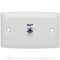 OUTLET WALLPLATE F FEMALE TO F FEMALE 3 GHZ FOXTEL