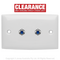 OUTLET DUAL WALLPLATE, 2 X F FEMALE TO F FEMALE, 3 GHZ