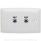 OUTLET DUAL WALLPLATE 2 X F TO F 3 GHZ FOXTEL