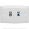OUTLET DUAL WALLPLATE PAL FEMALE TO F FEMALE & F FEMALE TO F FEMALE 3 GHZ FOXTEL