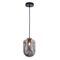 PENDANT ES Smoke Glass Oblong Ant.Brass Highlight OD175mm