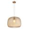 PENDANT ES 40W Amber Glass w/Segments Brass Highlight DOME OD400mm