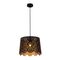 PENDANT ES 60W Wh w/Gold Interior Iron SLANTED w/Flower Pattern OD350 x H250 mm