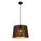 PENDANT ES 60W Wh w/Gold Interior Iron SLANTED w/Fleur Pattern OD350 x H250 mm