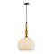 PENDANT ES 72W Large Frosted Wine Glass Ribbed w/Blk Highlight OD250 x H430mm