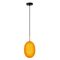 PENDANT SES 10W Orange Ellipse Glass Segmented w/Brass Highlight Enclosed OD150mm