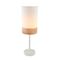 TABLE ES SML Wh Cloth OBLONG OD150mm w/Wood Veneer Trim