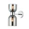 Wall Int S/M ES X 2 Opal 2 x Glass Ellipse w/Brass RND Bracket L215mm (Up/Dn)