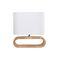 TABLE ES Wh Cloth OVAL OD100mm w/Blonde wood