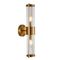 Wall Int S/M 2 x SES Up/Dn 2 x TUBULAR CLR Glass w/ Satin Chrome Base